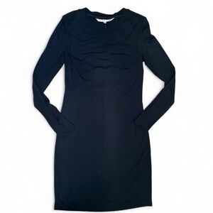 Trina Turk Dark Green Long Sleeve Jersey Dress Petite Lined